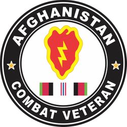25th Infantry Division Afghanistan Combat Veteran Decal