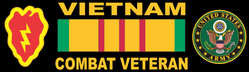 25th Infantry Division Vietnam Combat Veteran with Ribbon Decal