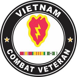 25th Infantry Division Vietnam Service Combat Veteran Decal