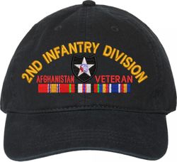 2d Infantry Division Afghanistan Veteran with Ribbons Unstructured Dad Cap