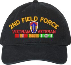 2nd Field Force Vietnam Veteran with Ribbons Unstructured Dad Cap