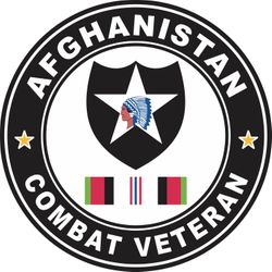 2nd Infantry Division Afghanistan Combat Veteran Decal