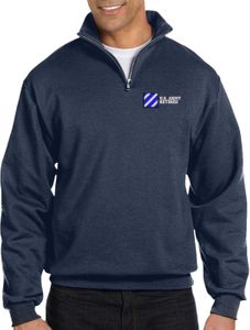 3rd Infantry Division Retired Embroidered Quarter-Zip Pullover