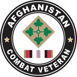 4th Infantry Division Afghanistan Combat Veteran Decal