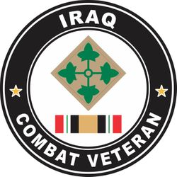 4th Infantry Division Iraq Combat Veteran Decal