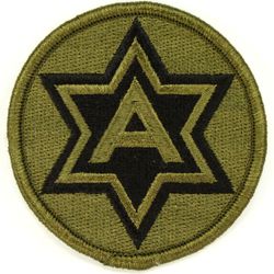 6th Army Subdued 2.75 Inch Patch