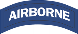 Airborne Blue and White Tab Decal