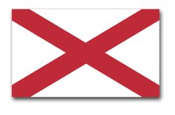 Alabama State Flag 3.8" Vinyl Transfer Decal