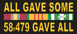 All Gave Some 58479 Gave All Vietnam 3 Ribbon Stack Decal
