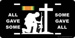 All Gave Some Fallen Soldier Memorial Vietnam Veteran License Plate