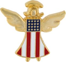 America Angel 7/8" Lapel Pin