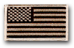 American Flag Desert Tan 3" x 1 3/4" Shoulder Patch