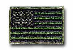 American Flag Olive Drab 3 1/2" x 2 3/8" Shoulder Patch