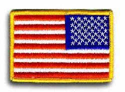 American Flag (Reverse Field) 3 1/2" x 2" Shoulder Patch