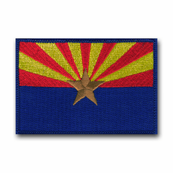 Arizona State Flag 3 1/2" x 2 1/2" Shoulder Patch
