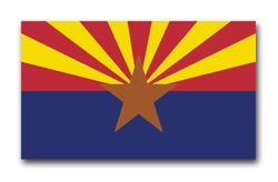Arizona State Flag 8" Vinyl Transfer Decal