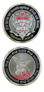 Armor of God Shield St Michael Challenge Coin