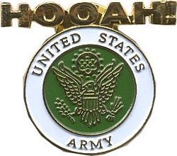 Army 1 1/4" Hooah Pin