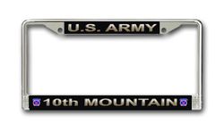 Army 10th Mountain Division License Plate Frame