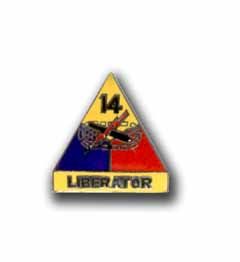 Army 14th Armored Division Military Pin