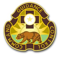 Army 175th Medical Brigade California Unit Crest Vinyl Transfer Decal