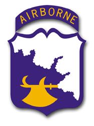 Army 18th Airborne WWII 10" Patch Vinyl Transfer Decal