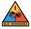 Army 1st Armored 10" Patch Vinyl Transfer Decal