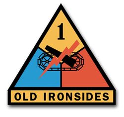 Army 1st Armored 8" Patch Vinyl Transfer Decal