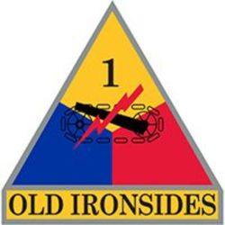 Army 1st Armored Division Old Ironsides Military Pin