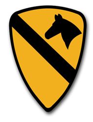 Army 1st Cavalry 10" Patch Vinyl Transfer Decal