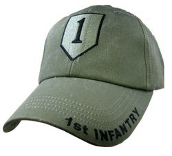 Army 1st Infantry OD Green Cap