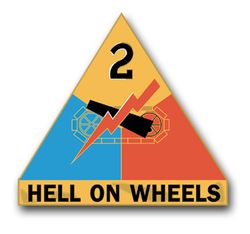 Army 2nd Armored Unit Crest 8" Vinyl Transfer Decal
