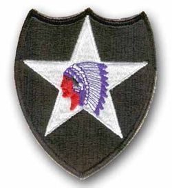 Army 2nd Infantry Division 'Indian Head' (Diecut) Military Patch