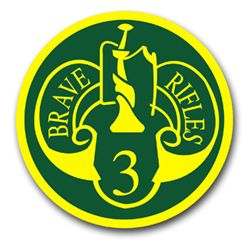 Army 3rd Armored Cavalry 10" Patch Vinyl Transfer Decal