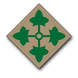 Army 4th Infantry 10" Patch Vinyl Transfer Decal