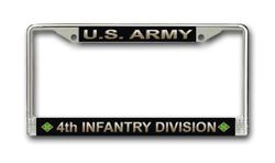 Army 4th Infantry Division License Plate Frame