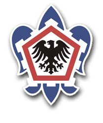 Army 555th Engineering Group Unit Crest 10" Vinyl Transfer Decal