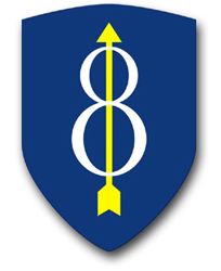 Army 8th Infantry 3.8" Patch Vinyl Transfer Decal