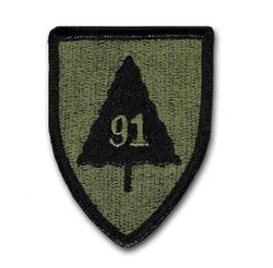 Army 91st Division Subdued Military Patch