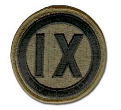 Army 9th Corps Subdued Military Patch