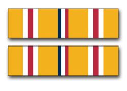 Army Asiatic - Pacific Campaign Ribbon 11.75" Vinyl Transfer Decal