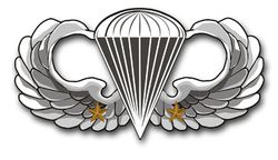 Army Basic 2 Combat Jump Wings 5.5" Vinyl Transfer Decal