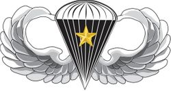Army Basic 5 Combat Jump Wings 3.8" Vinyl Transfer Decal