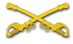 Army Cavalry Insignia 3.8" Vinyl Transfer Decal
