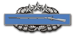 Army Combat Infantry Badge 4th Award 11.75" Vinyl Transfer Decal