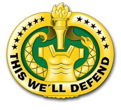 Army Drill Sergeant Badge (Gold) 3.8" Vinyl Transfer Decal