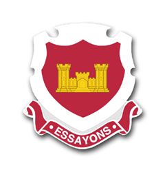 Army Engineer Corps Regiment Unit Crest 10" Vinyl Transfer Decal