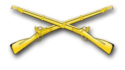 Army Infantry Insignia 3.8" Vinyl Transfer Decal