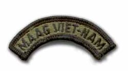 Army MAAG Viet-Nam (Black on Olive) Military Tab