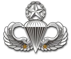Army Master 2 Combat Jump Wings 3.8" Vinyl Transfer Decal